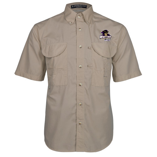  Khaki Fishing Shirt Performance Short Sleeve - Primary Mark