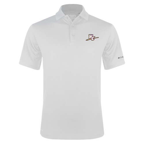  Columbia White Omni Wick Drive Polo - WC with Pen