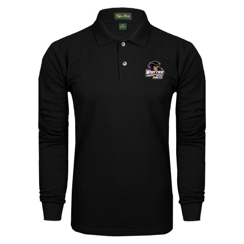  Black Long Sleeve Polo - Primary Mark
