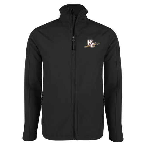  Black Softshell Jacket - WC with Pen