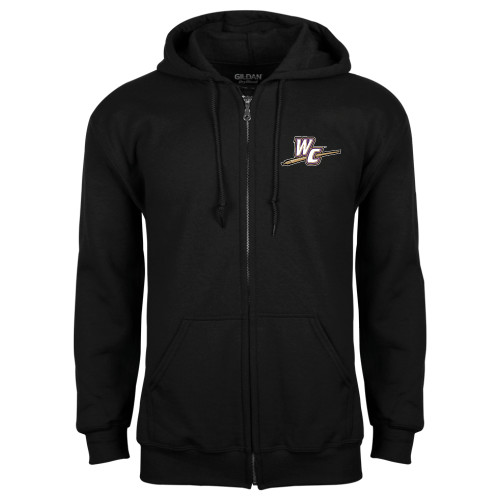  Black Fleece Full Zip Hoodie - WC with Pen
