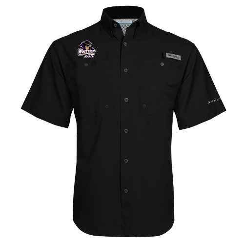  Columbia Black Tamiami Performance Short Sleeve Shirt - Primary Mark