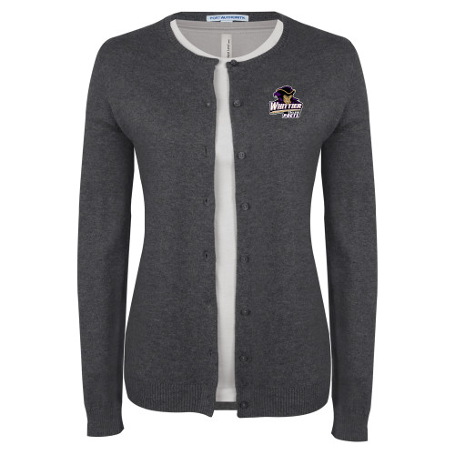  Womens Charcoal Cardigan Sweater - Primary Mark