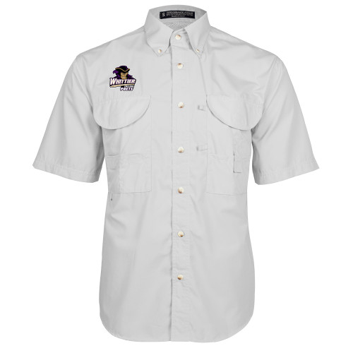  White Fishing Shirt Performance Short Sleeve - Primary Mark