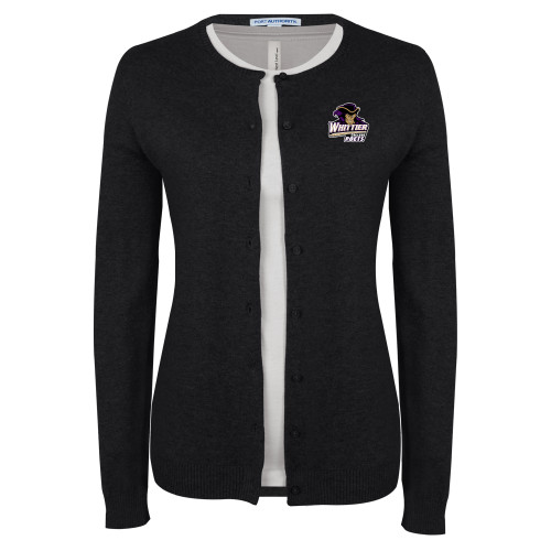  Womens Black Cardigan Sweater - Primary Mark
