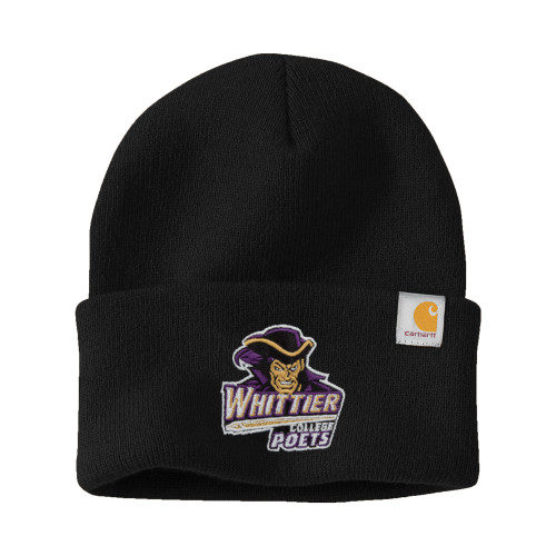  Carhartt Black Knit Beanie w/Cuff - Primary Mark