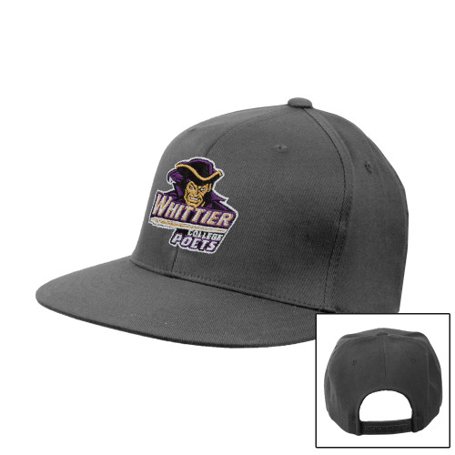  Charcoal Flat Bill Snapback Hat - Primary Mark