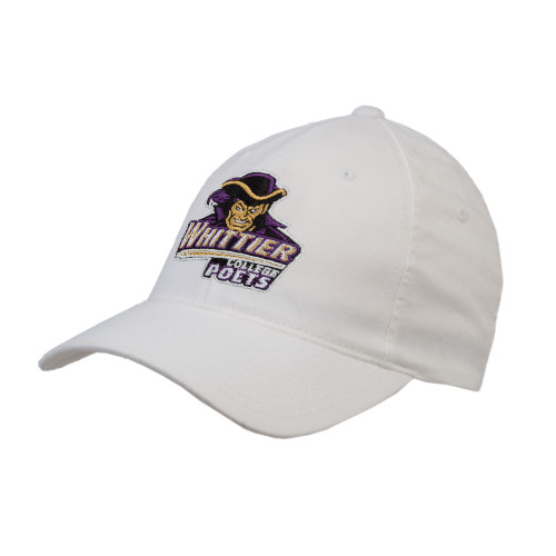  White Flexfit Structured Low Profile Hat - Primary Mark