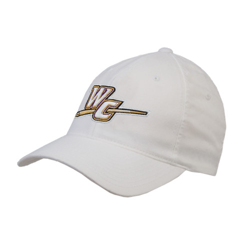  White Flexfit Structured Low Profile Hat - WC with Pen