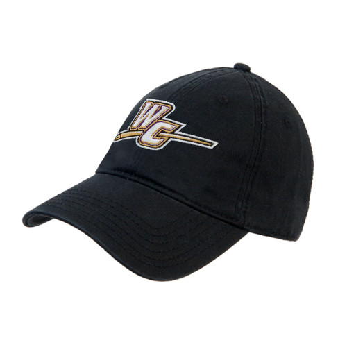  Black Unstructured Adjustable Low Profile Hat - WC with Pen