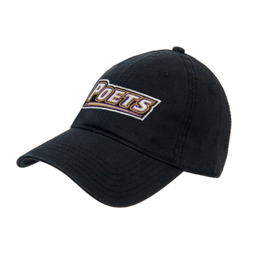  Black Unstructured Adjustable Low Profile Hat - Poets