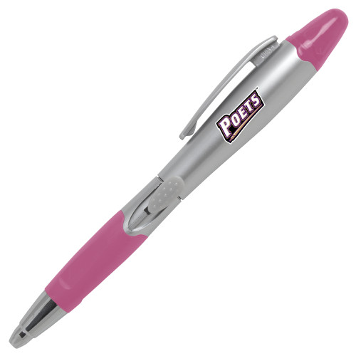  Silver/Pink Blossom Pen/Highlighter - Poets
