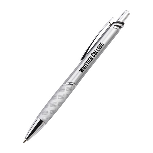  Andy Silver Ballpoint Pen - Whitter College Flat Wordmark