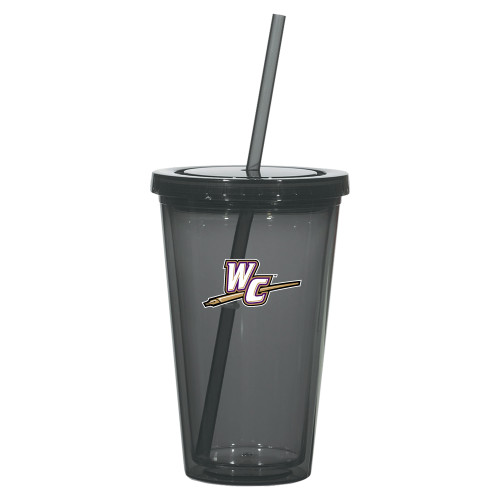  Madison Double Wall Charcoal Tumbler w/Straw 16oz - WC with Pen