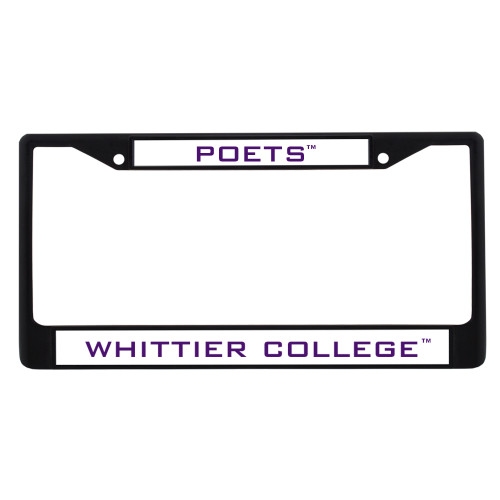  Metal License Plate Frame in Black - Poets
