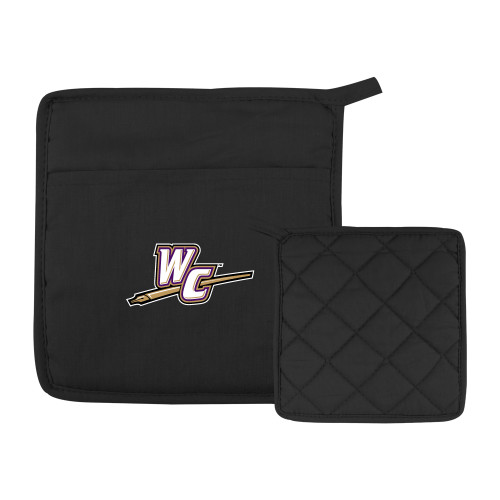  Quilted Canvas Black Pot Holder - WC with Pen