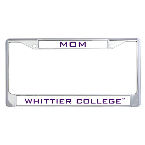  Mom Metal License Plate Frame in Chrome - Mom