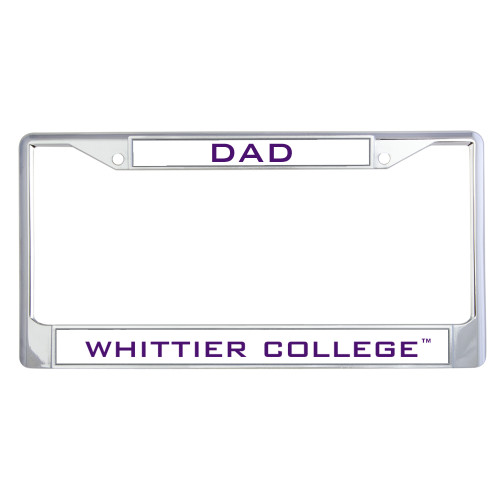  Dad Metal License Plate Frame in Chrome - Dad