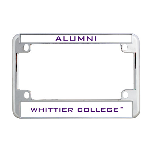  Metal Motorcycle License Plate Frame in Chrome - Alumni