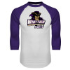 Thumbnail image for  White/Purple Raglan Baseball T Shirt