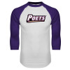 Thumbnail image for  White/Purple Raglan Baseball T Shirt