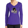 Thumbnail image for  Womens Purple Performance Long Sleeve V Neck Shirt