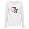 Thumbnail image for  Womens White Long Sleeve V Neck Tee