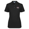 Thumbnail image for  Womens Silk Touch Black Pique Polo