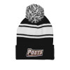 Thumbnail image for  Black/White Two Tone Knit Pom Beanie w/Cuff