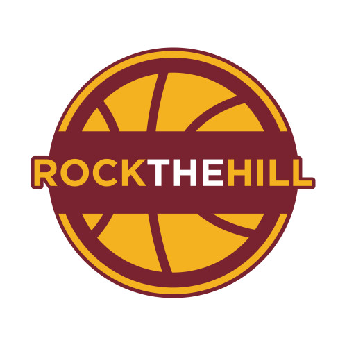  Small Decal - Rock The Hill One Color Basketball