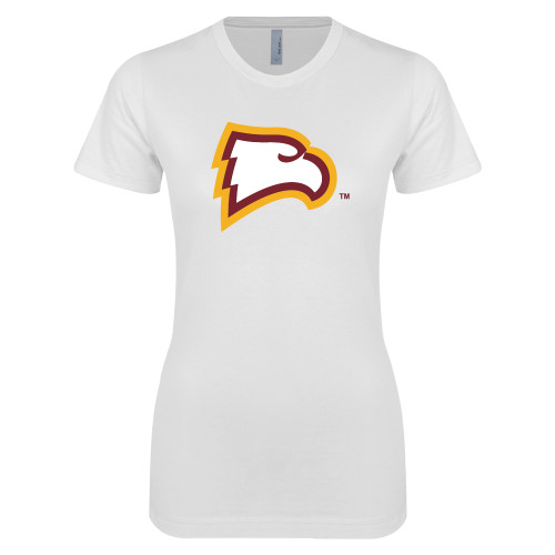  Next Level Womens White Boyfriend Tee - Primary Mark