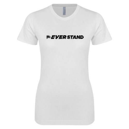  Next Level Womens White Boyfriend Tee - Ever Stand