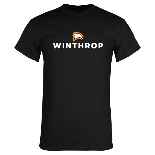  Black T Shirt - Athletic Wordmark Stacked