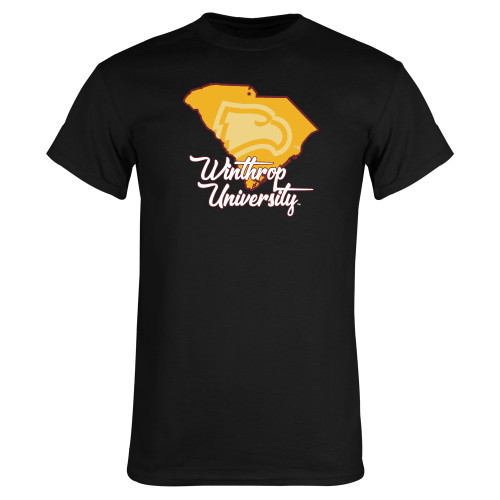  Black T Shirt - Winthrop University with State of South Carolina