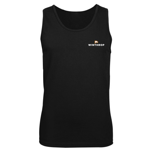  Black Tank Top - Athletic Wordmark Stacked