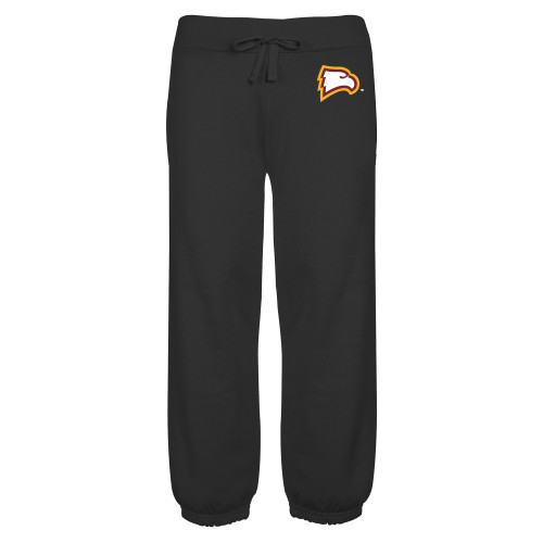  ENZA Womens Black Banded Fleece Capri - Primary Mark