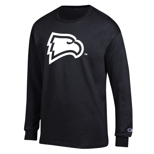  Champion Black Long Sleeve T Shirt - Primary Mark