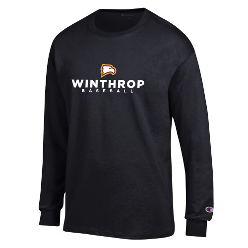  Champion Black Long Sleeve T Shirt - WU Baseball