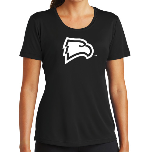  Womens Black Performance Tee - Primary Mark