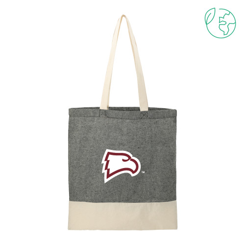  Split Recycled Black Cotton Twill Convention Tote - Primary Mark