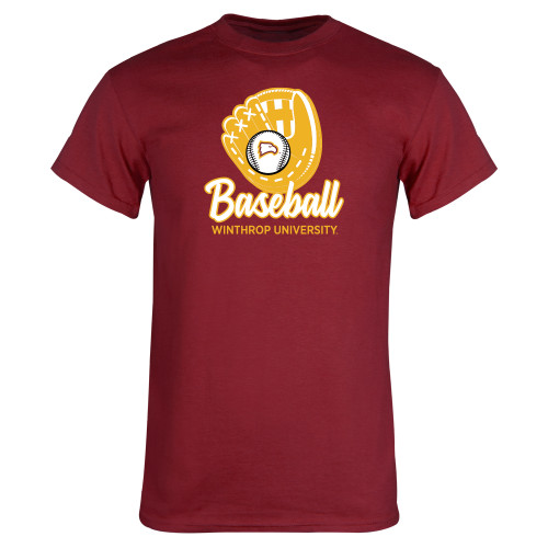  Cardinal T Shirt - WU Baseball with Glove
