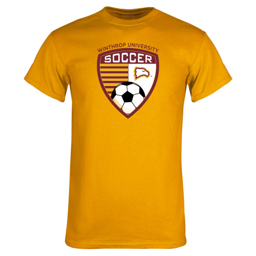  Gold T-Shirt - WU Soccer Crest