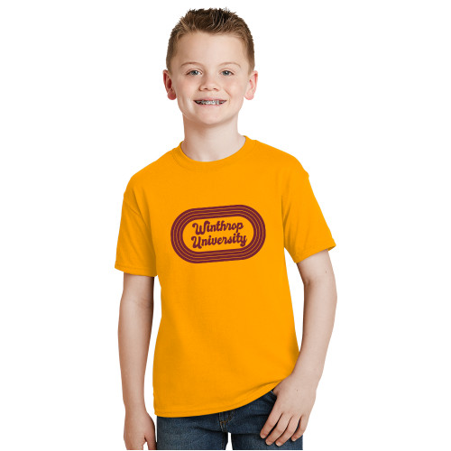  Youth Gold T-Shirt - Winthrop University 70s Design
