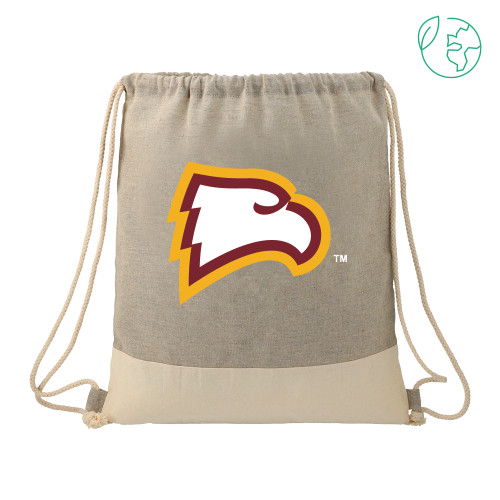  Split Recycled Cotton Grey/Natural Drawstring Bag - Primary Mark