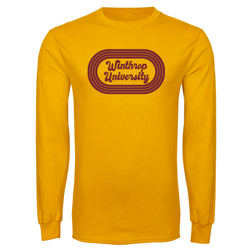  Gold Long Sleeve T Shirt - Winthrop University 70s Design