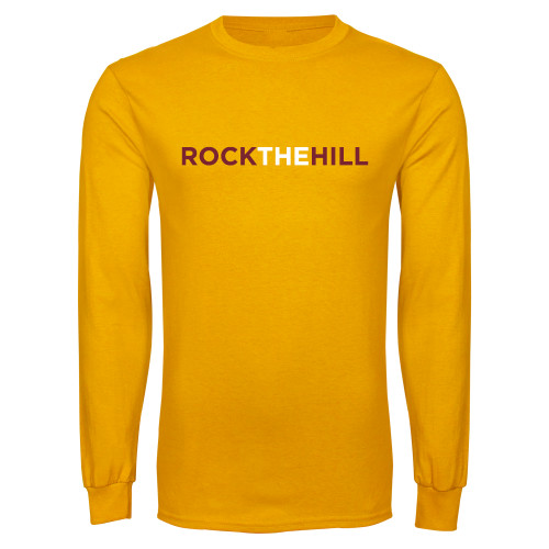  Gold Long Sleeve T Shirt - Rock The Hill