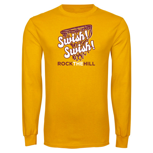  Gold Long Sleeve T Shirt - Swish Swish Basketball