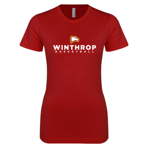  Next Level Womens Cardinal Boyfriend Tee - WU Basketball