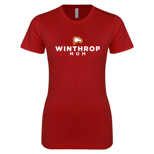 Next Level Womens Cardinal Boyfriend Tee - WU Mom