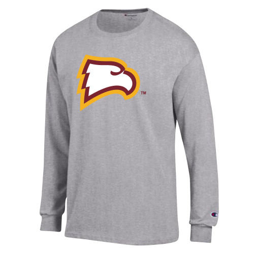 Champion Oxford Grey Long Sleeve T Shirt - Primary Mark